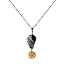 Om Agate Geode Necklace