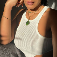 Green crystal necklaces