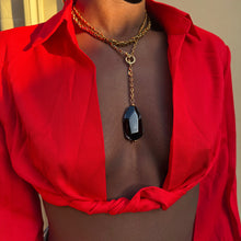 Agate crystal necklace