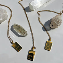 Gold affirmation necklace