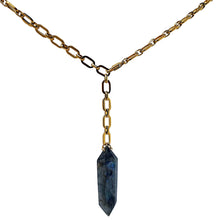 Labradorite gold crystal healing necklace
