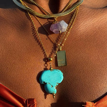 High energy gold crystal necklaces