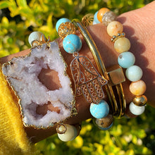 TURQUOISE HAMSA Beaded Bracelet Zenergë Gemz
