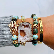 TURQUOISE HAMSA Beaded Bracelet Zenergë Gemz