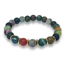 Indian Agate Crystal Bead Bracelet