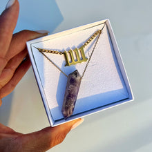 Amethyst Double Point Necklace