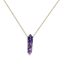Amethyst Double Point Necklace