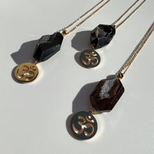 Om Agate Geode Necklace