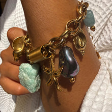 SIRENS GOLD CRYSTAL CHARM BRACELET
