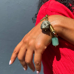 Money attracting crystal charm bracelet