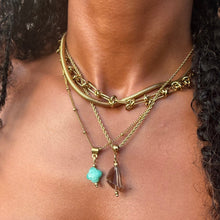 AMAZONITE CLOVER CRYSTAL NECKLACE