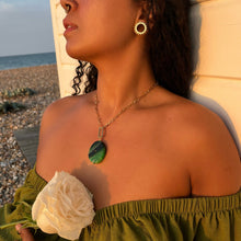 GREEN BEAUTY AGATE NECKLACE