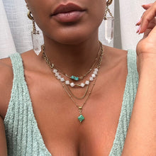 AMAZONITE CLOVER CRYSTAL NECKLACE