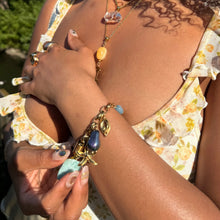 SIRENS GOLD CRYSTAL CHARM BRACELET