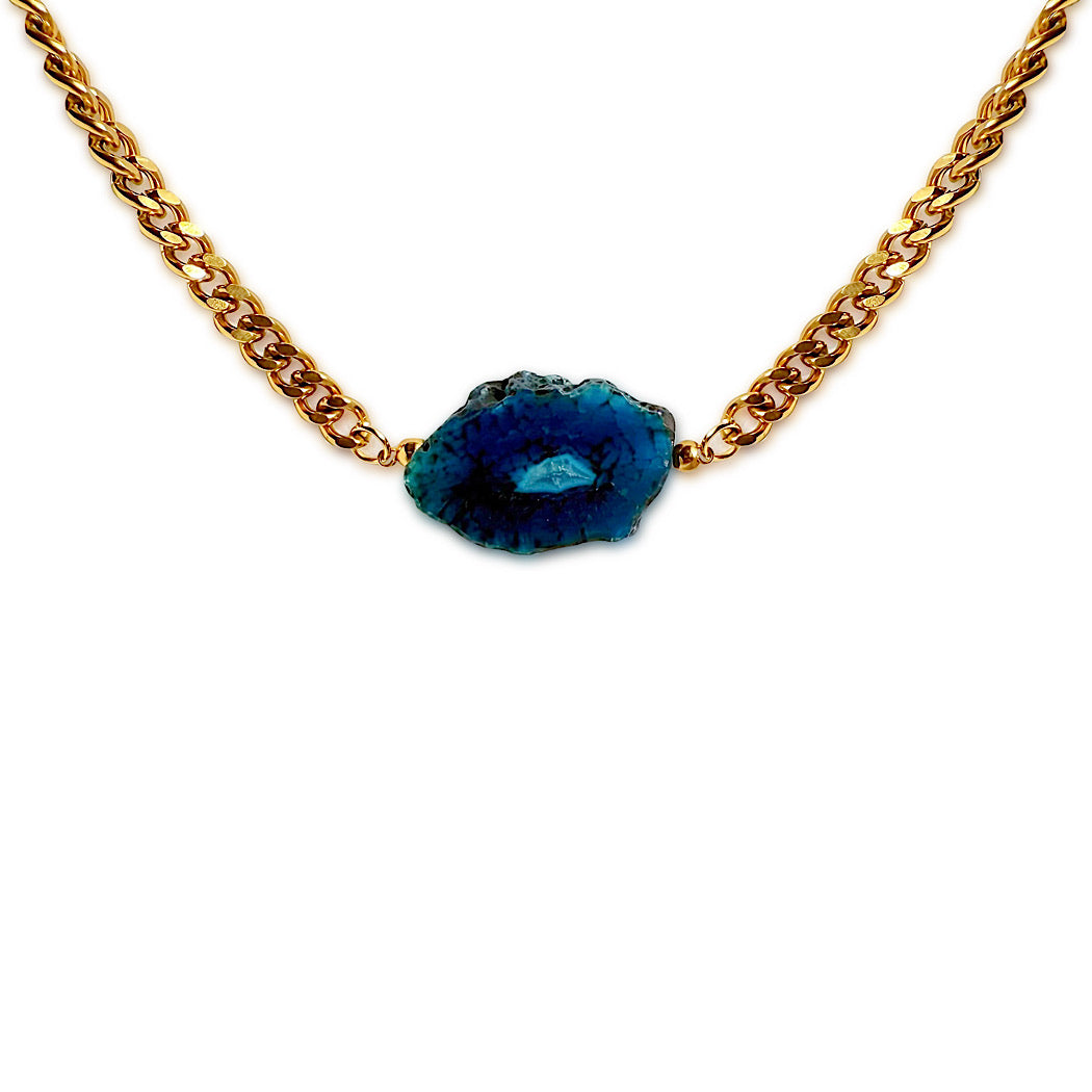 CELESTIAL GATEKEEPER AGATE CHOKER | Zenergë Gemz