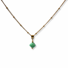 AMAZONITE CLOVER CRYSTAL NECKLACE