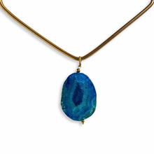 AQUA PORTAL AGATE PENDANT NECKLACE