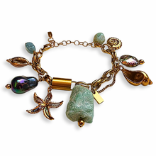 SIRENS GOLD CRYSTAL CHARM BRACELET