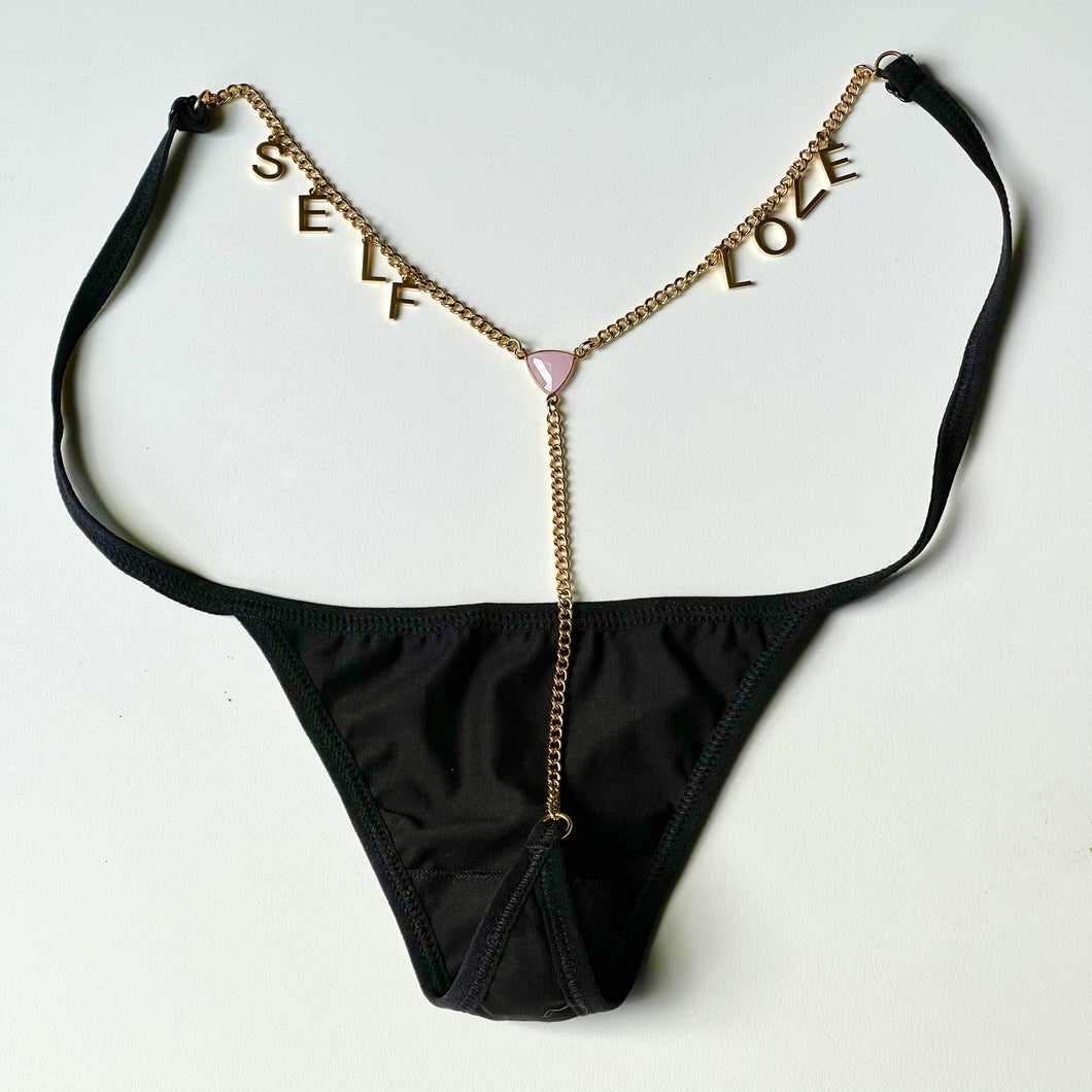 LOVE THYSELF BEZEL THONG Zenergë Gemz